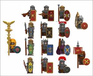 Figurines de Chevalier Médiéval, Noble Romain, Blocs de Construction Miniatures, Accessoires d'Armure et de Bouclier, Briques ABS, Cadeau de Bureau à Collectionner - Product Image 4