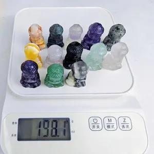 Cura 3 cm Buda Artesanato De Cristal Pequenas Pedras Preciosas Folclore Escultura Mini Buda De Cristal Para Venda