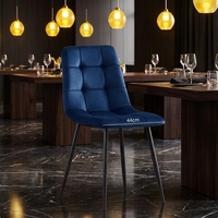 Chaise de salle à manger élégante et confortable en velours avec pieds en métal robustes pour l'approvisionnement transfrontalier