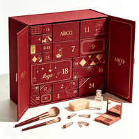 Individueller Weihnachts-Adventskalender 12-teilig mit Personalisiertem Druck, Luxuriöse Geschenkbox aus Karton für Kosmetik, Parfüm und Schmuck