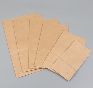 Sacs en papier <span class=keywords><strong>kraft</strong></span> à fond carré personnalisés, sacs en papier <span class=keywords><strong>kraft</strong></span> brun et blanc, sacs de livraison pour l'emballage alimentaire avec logo personnalisé - Product Image 4
