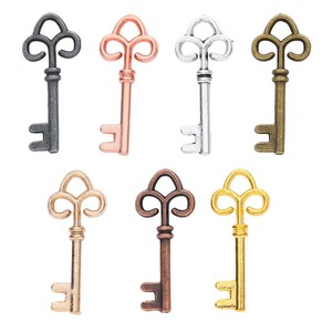 Pendentif clé squelette motif trèfle à trois feuilles en alliage <span class=keywords><strong>de</strong></span> zinc bronze antique pour décoration <span class=keywords><strong>de</strong></span> carte d'invitation <span class=keywords><strong>de</strong></span> mariage - Product Image 5