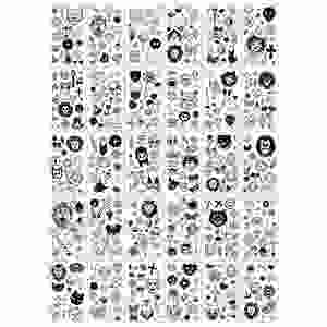 Bulk Wholesale Vivid Slogan Patterns Printed Waterproof Vinyl Tattoo Stickers Gloss Lamination Face Body - Product Image 1