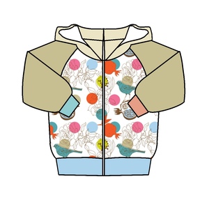 नए आगमन कैंडी रंग मुद्रित हुडी दूध प्रोटीन फाइबर रागलान बच्चों को दैनिक जीवन के लिए टोपी के साथ - Product Image 6