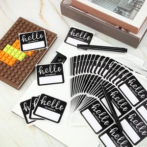 240 Pezzi di Etichette Adesive Rettangolari 'Hello <span class=keywords><strong>My</strong></span> Name Is' con Pennarello Nero per Casa, Scuola, Conferenze, Ufficio - Product Image 4