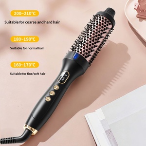 Herramientas <span class=keywords><strong>de</strong></span> Peinado Eléctricas Profesionales <span class=keywords><strong>3</strong></span> en 1, Peine Alisador <span class=keywords><strong>de</strong></span> Cabello Multifunción <span class=keywords><strong>de</strong></span> un Solo <span class=keywords><strong>Paso</strong></span>, Rizador, Cepillo Redondo para Cabello - Product Image 4