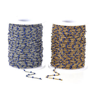 Cuentas esmaltadas de acero inoxidable chapadas en oro de 18 quilates DIY, Rollo hecho a mano, pulsera, collar, hallazgos, bolsa de joyería <span class=keywords><strong>permanente</strong></span> de diamantes - Product Image 3