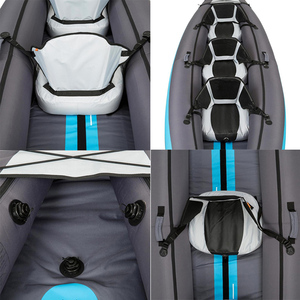 2 màu thấp moq 3 người <span class=keywords><strong>Kayak</strong></span> đánh cá Inflatable thuyền Xuồng EVA PVC gấp thuyền 330 tiêu chuẩn phụ kiện kyacks 3 người - Product Image 4