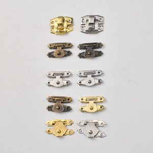 Hebilla Vernier de cobre chapada en oro de 18 quilates para caja de madera, accesorios de joyería, forma irregular - Product Image 2