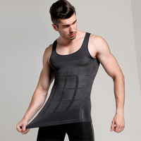 Vente Chaude Débardeur de Compression Amincissant pour Hommes, Effet Sculptant, Grande Taille, Sans Couture, en Spandex