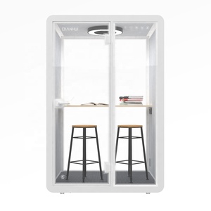 Cabina de teléfono de <span class=keywords><strong>dos</strong></span> plazas, cabina de trabajo insonorizada para equipo, cabina insonorizada de fácil instalación, portátil con CE ROSH - Product Image 2