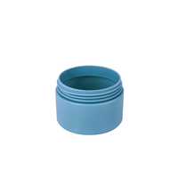 Emballage cosmétique et alimentaire en gros, pot en plastique PET transparent, ambré, blanc, de 1 oz, 2 oz, 4 oz, 6 oz, 8 oz, avec couvercles noirs, blancs, dorés, argentés