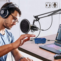 Interface audio USB de studio, carte son, enregistrement, activateur dynamique, préampli de microphone, amplificateur de gain, kit complet pour Shure SM7B