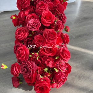 Arreglo para Ceremonia, Arbustos Rojos, Camino de Flores, Decoración para Fila de Boda, Arco de Flores Artificiales - Product Image 4