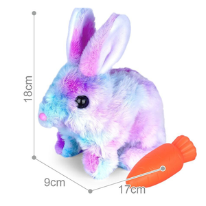Lapin en peluche interactif électrique EPT : marche automatiquement, émet des sons et secoue le corps, simulant le comportement d'un vrai animal de compagnie - Product Image 4