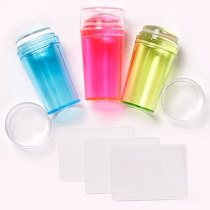 Ensemble de plaques d'estampage en Silicone Transparent, grattoir en acier, modèle de <span class=keywords><strong>pochoir</strong></span> de vernis à ongles, manucure, transfert de plaques d'estampage, <span class=keywords><strong>Kit</strong></span> d'outils - Product Image 3