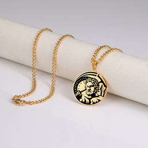 Collar de acero inoxidable con colgante de Dios de la metalúrgica, joyería de mitología griega antigua - Product Image 4