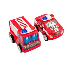 Camion de pompiers à rétrofriction 1737, voiture de pompier anti-chute et durable, mini voiture à rétrofriction, cadeau jouet pour enfants, vente en gros à 1 yuan - Product Image 2