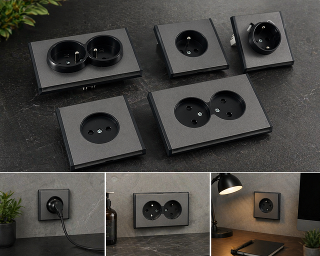 European Standard Wall Switches Power Sockets with LED Indicator Lights for Modern Home Interior Design Residential Hotel Use