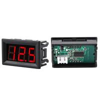 Voltmeter layar Digital Led, Monitor tegangan merah 3 kawat DC0-100V, Voltmeter untuk mobil sepeda motor