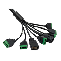 Sistema DE SEGURIDAD DE CÁMARA IP CCTV de alto rendimiento de 450mm IP67 Arnés de cableado de conductor de cobre estañado recubierto de PVC negro impermeable