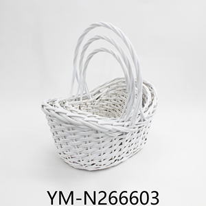 <span class=keywords><strong>Panier</strong></span> à fruits tissé à la main mélangé à des copeaux de bois de saule, <span class=keywords><strong>panier</strong></span> à fleurs circulaire fait à la main - Product Image 3