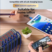 Chargeur USB tressé en silicone à 30 ports haute puissance 150W (1A/2A) pour ordinateur portable/téléphone portable, chargement direct transfrontalier
