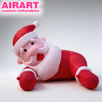 Figurine de Noël gonflable, Père Noël à barbe blanche, décorations gonflables pour les fêtes, pour un joyeux nouvel an