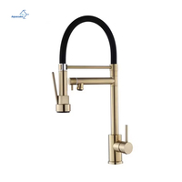 Robinet de cuisine extractible en acier inoxydable SUS304 en gros | Mitigeur brossé pivotant à 360 ° | Prix direct du fabricant OEM