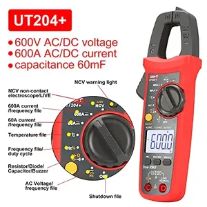 Multimètre à pince numérique UNI-T UT201/2/3/4+ - CAT IV 200V - Mesure de courant et de tension haute précision - Product Image 2