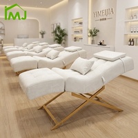Table de massage esthétique hydraulique pour spa facial, lit de luxe incurvé pour salon de beauté et extensions de cils