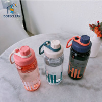 Bouteille d'eau sport classique écologique en plastique de 800 ml pour adultes - Portable pour les voyages et les activités de plein air avec couvercle en PP