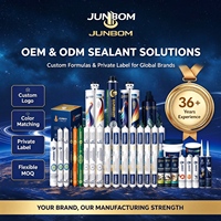 JUNBOM Mastic silicone neutre à haute élongation pour assemblage de cadre de porte et verre, joint flexible, fabricant, service OEM 82002