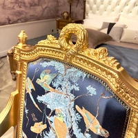 Palais rétro français sculpté lumière luxe tissu chaise de loisirs villa haut de gamme salon style européen canapé simple