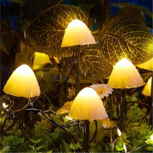 Guirlandes solaires TSINYE pour extérieur, blanc chaud, forme de champignon, étanches, 8 modes, lumières de chemin pour jardin, patio, cour - Product Image 4