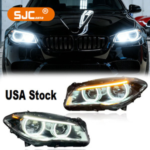 Accesorios para Automóviles SJC, Faros Delanteros LED, STOCK LOCAL en EE. UU. para BMW Serie 5 F10 F18 M5, Conjunto <span class=keywords><strong>de</strong></span> Faros Modificados 2010-2017 - Product Image 1