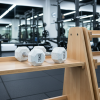 Ensemble d'haltères à tête ronde 50 kg, en fonte recouverte de caoutchouc, pour musculation, fitness, durable, poignée confortable, équipement de gym