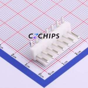 HX39601-7WAP Wire-to-Board Pin Header Bent Lead Through Hole,P=3.96mm Connector 1x7P 3.96mm Right Angle Insert VH - Product Image 1