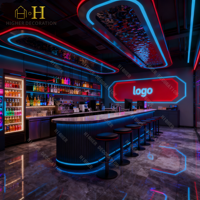 Design moderne de salle de jeux pour cafés Internet et e-sports ergonomiques, et mobilier durable pour club de jeux, y compris une table d'ordinateur