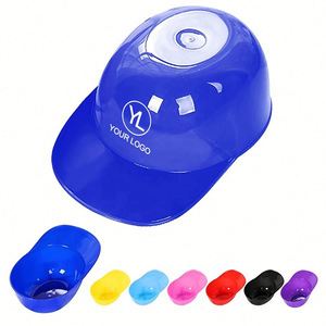Custom Logo 8oz Mini Plastic <b>Baseball</b> <b>Cap</b> Helmet Snack Ice Cream Sundae Bowls for Stadium Giveaways - Product Image 1