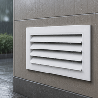 Diffuseur linéaire en alliage d'aluminium sur mesure, résistant à la pluie, avec grille filtrante pour la ventilation