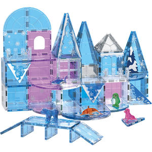 Blocs de construction magnétiques pour enfants 3D STEM Magic, fenêtre colorée, monde de la glace et de la neige, animaux marins, ensembles en plastique - Product Image 5