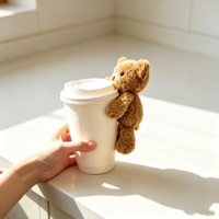 Peluche personnalisée, petit ours en peluche, mini ours en peluche, décoration de tasse, peluche super douce, rembourrage 100% coton PP, vente en gros