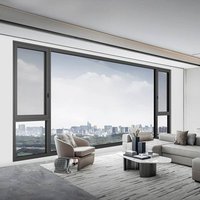 Ventana Horizontal Fija de Aluminio con Triple Acristalamiento, Certificada, Europea, Moderna, Impermeable, Insonorizada, para Baño, Cocina, Entrada de Villa