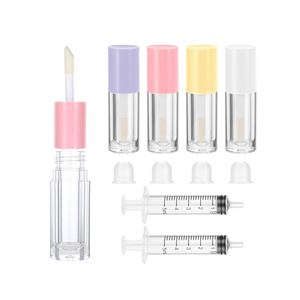 ตัวอย่างฟรี หลอดลิปสติกพิมพ์ลายตามสั่ง หัวแปรงหนา ขนาดใหญ่ สีม่วงลาเวนเดอร์โฮโลแกรม 4.5 มล. มาส์กหน้า - Product Image 1