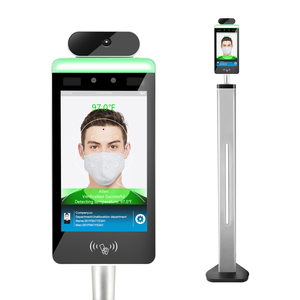 Kiosque de détection de température corporelle humaine par IA WIFI 8 pouces, thermomètre à reconnaissance faciale, écran tactile double objectif 2MP - Product Image 1