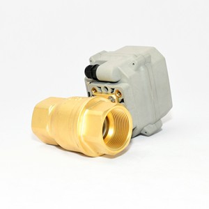 Vanne à boisseau sphérique électrique Tonhe DN32 en laiton fileté, vanne de régulation d'eau à deux voies, type interrupteur droit - Product Image 4