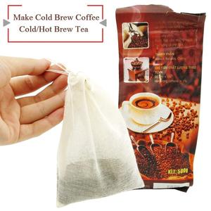 Riutilizzabile mussola di cotone borse con coulisse infusore per il tè del caffè o <span class=keywords><strong>erbe</strong></span> sfuse foglia confezionata in cartone - Product Image 3