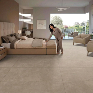 Baldosas de porcelana beige mate para suelo, cerámica esmaltada de 600x1200 mm, calidad premium para interiores, baldosas de porcelana mate. - Product Image 1