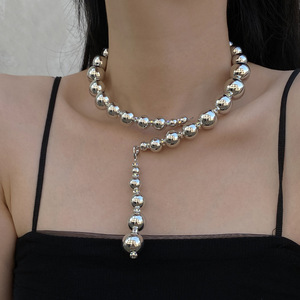 Gioielli 2025 alla moda YL catena collana collana <span class=keywords><strong>collare</strong></span> catena all'ingrosso girocollo <span class=keywords><strong>donna</strong></span> grossa perla geometrica di <span class=keywords><strong>perle</strong></span> - Product Image 6